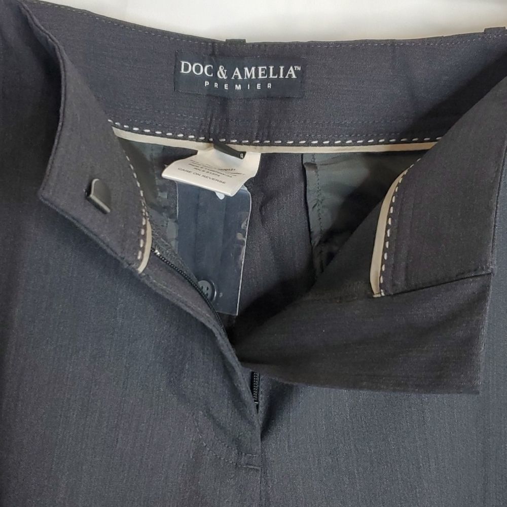 NEW 18W Doc & Amelia WOOL BLEND Classic Fit Straight Leg GRAY TROUSERS PANTS NWT - Picture 15 of 16